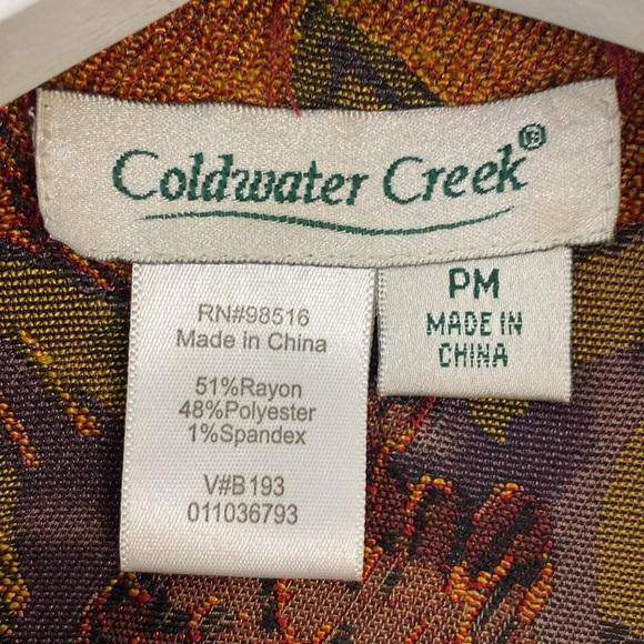 Coldwater Creek Stunning Reversible Floral Jacket PM - Picture 8 of 11
